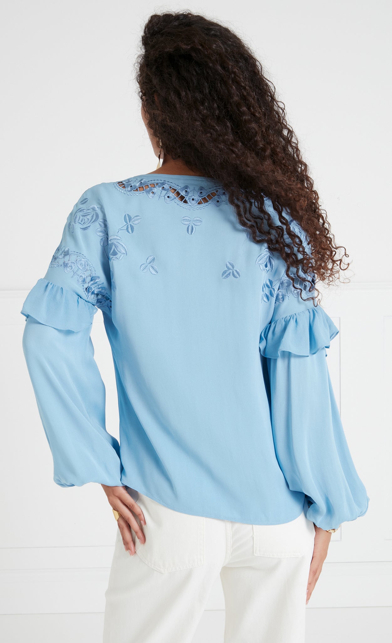 Daphne Blouse - Wedgewood Blue