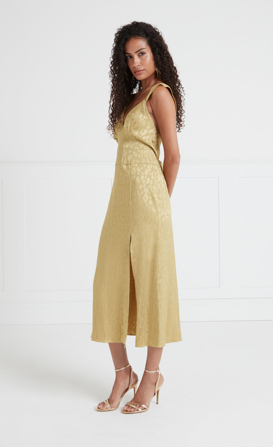 Willow Strappy Dress - Flax Gold