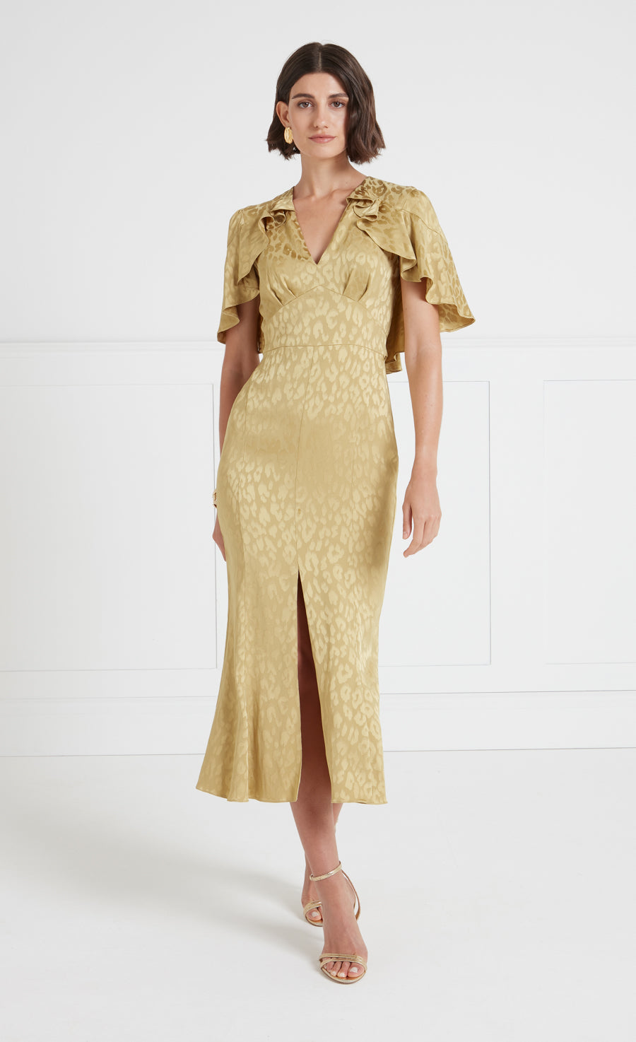 Willow Cocktail Dress - Flax Gold