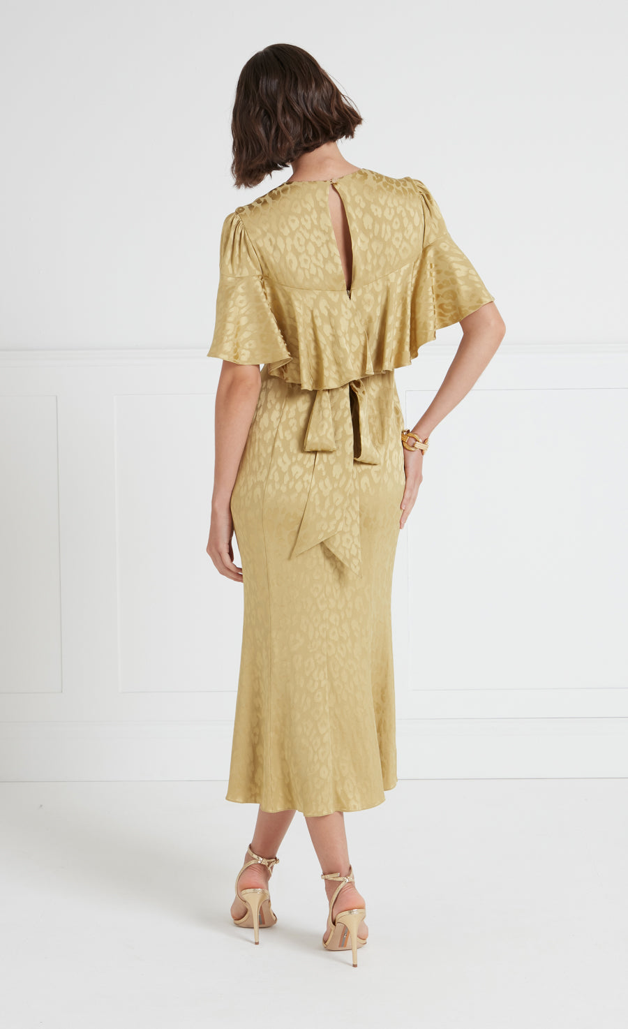 Willow Cocktail Dress - Flax Gold