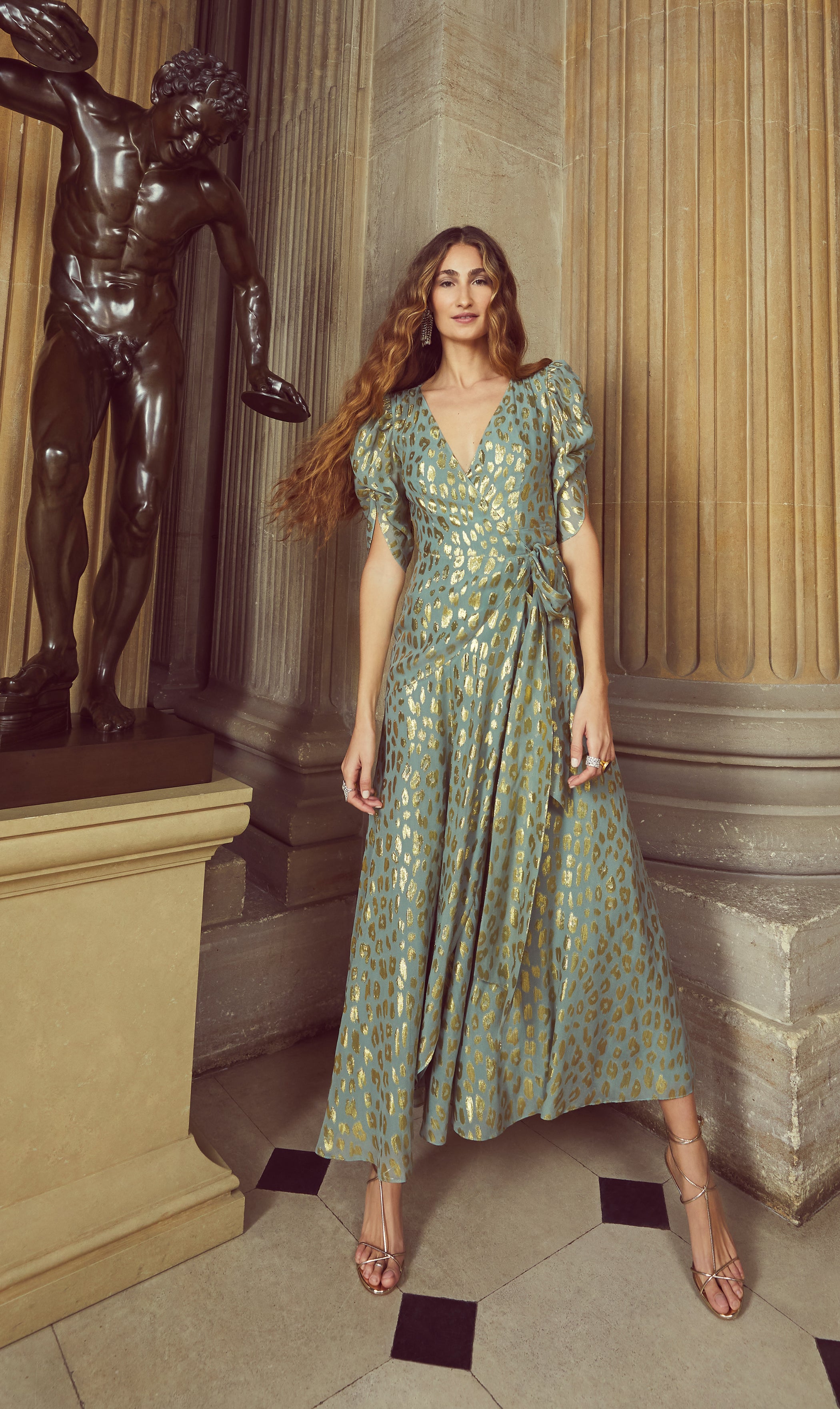 Temperley London Piera leopard-print silk gown - Neutrals