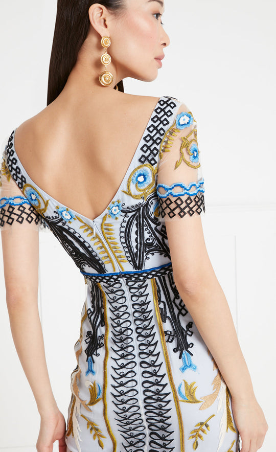 Alessia Strappy Dress - Halogen Blue