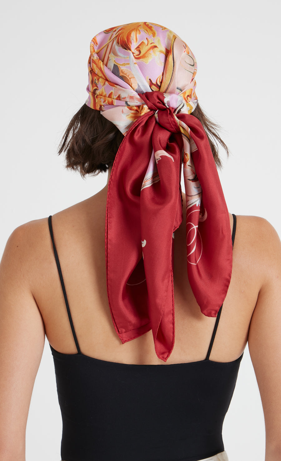 Carline Print Headscarf - Rosewater