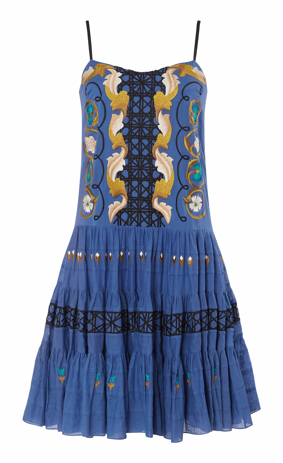 Florentine Strappy Dress - Dazzling Blue