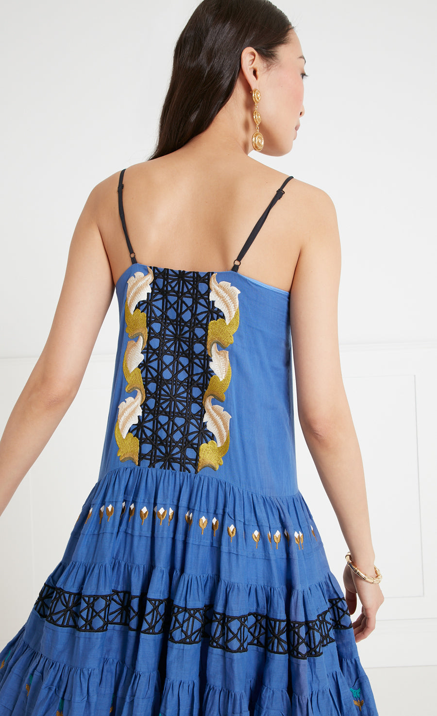 Florentine Strappy Dress - Dazzling Blue