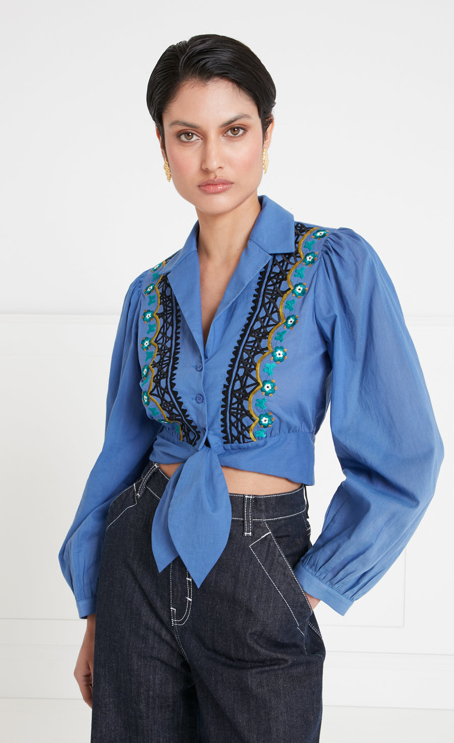 Florentine Blouse - Dazzling Blue