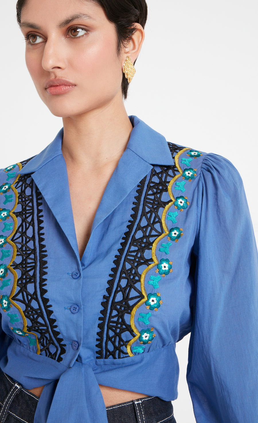 Florentine Blouse - Dazzling Blue