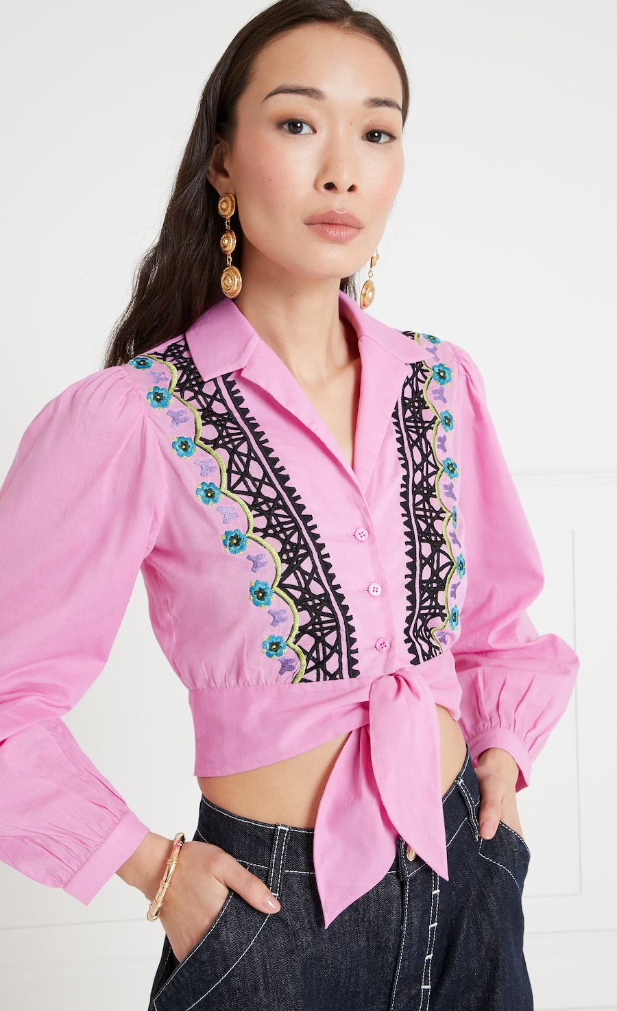 Florentine Blouse - Rose Pink