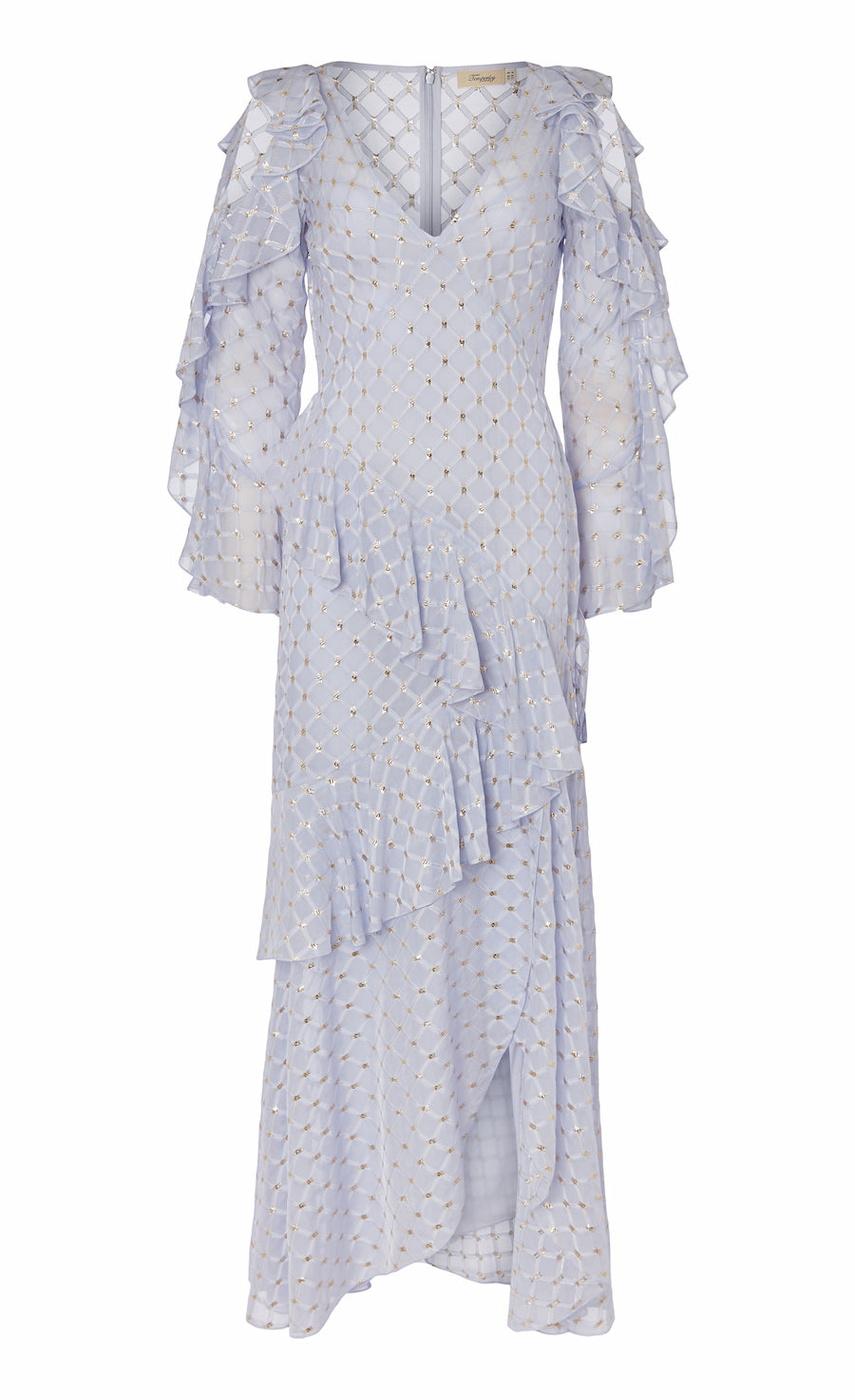 Angelico Ruffle Dress - Halogen Blue