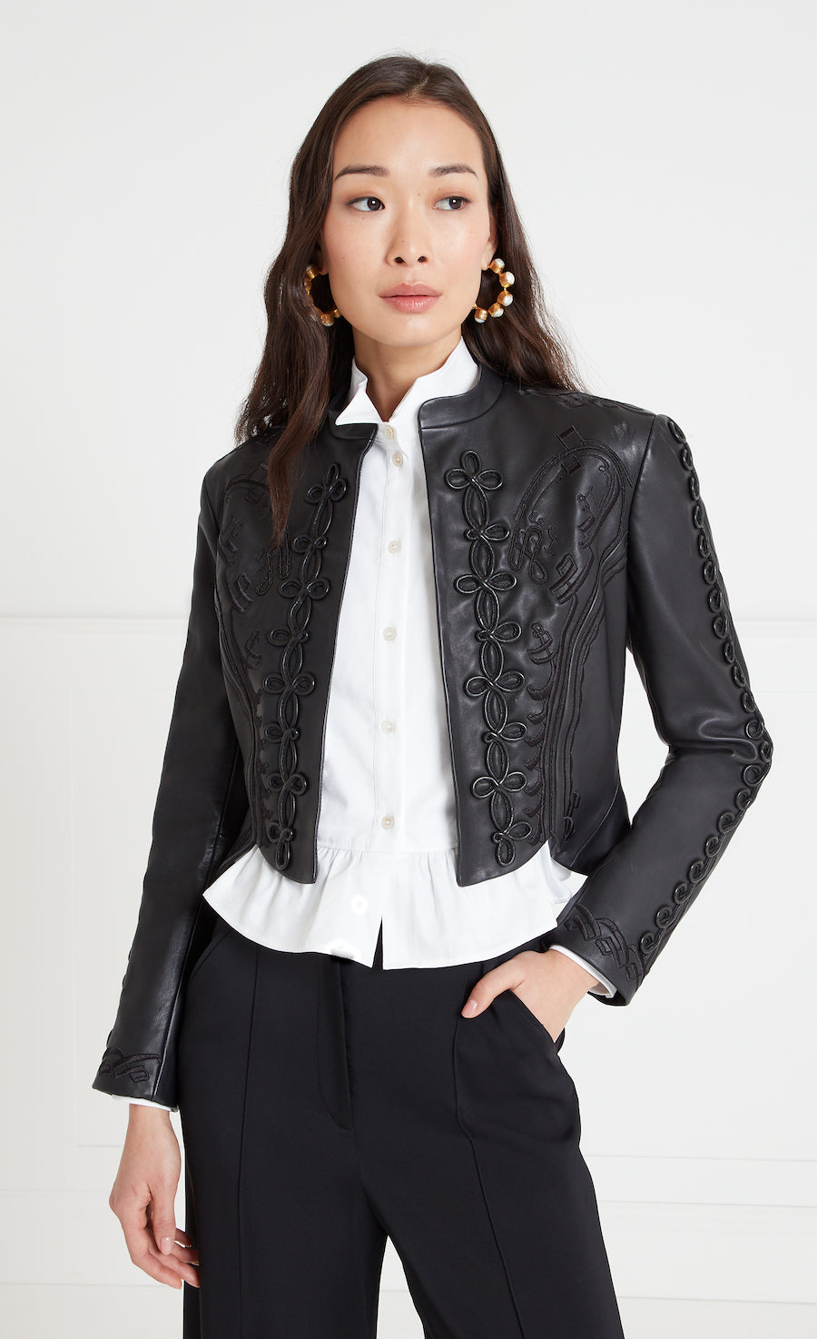 Women Black Leather Double-Breasted Coat OEM High Quality 100% Leather Coats  Spring Autumn for Daily Wear - China Clothing and Fashion Clothes price |  Made-in-China.com