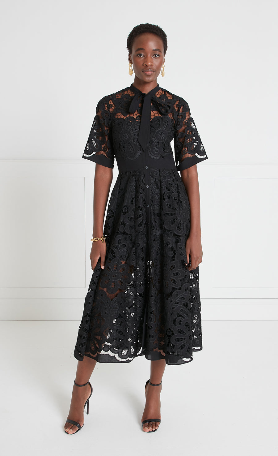 temperley black lace dress Buy TEMPERLEY LONDON Cordelle Midi Dress - Black At 50% Off