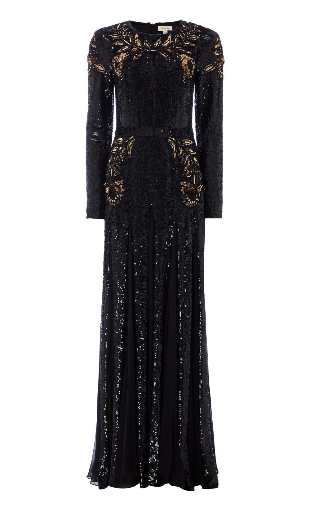 Porta Sleeved Gown - Black/Gold