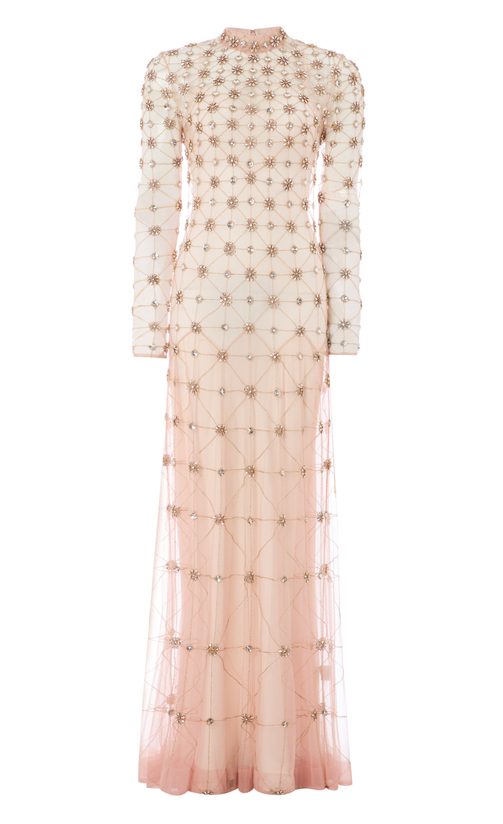 Crossbone Lattice Gown - Blush