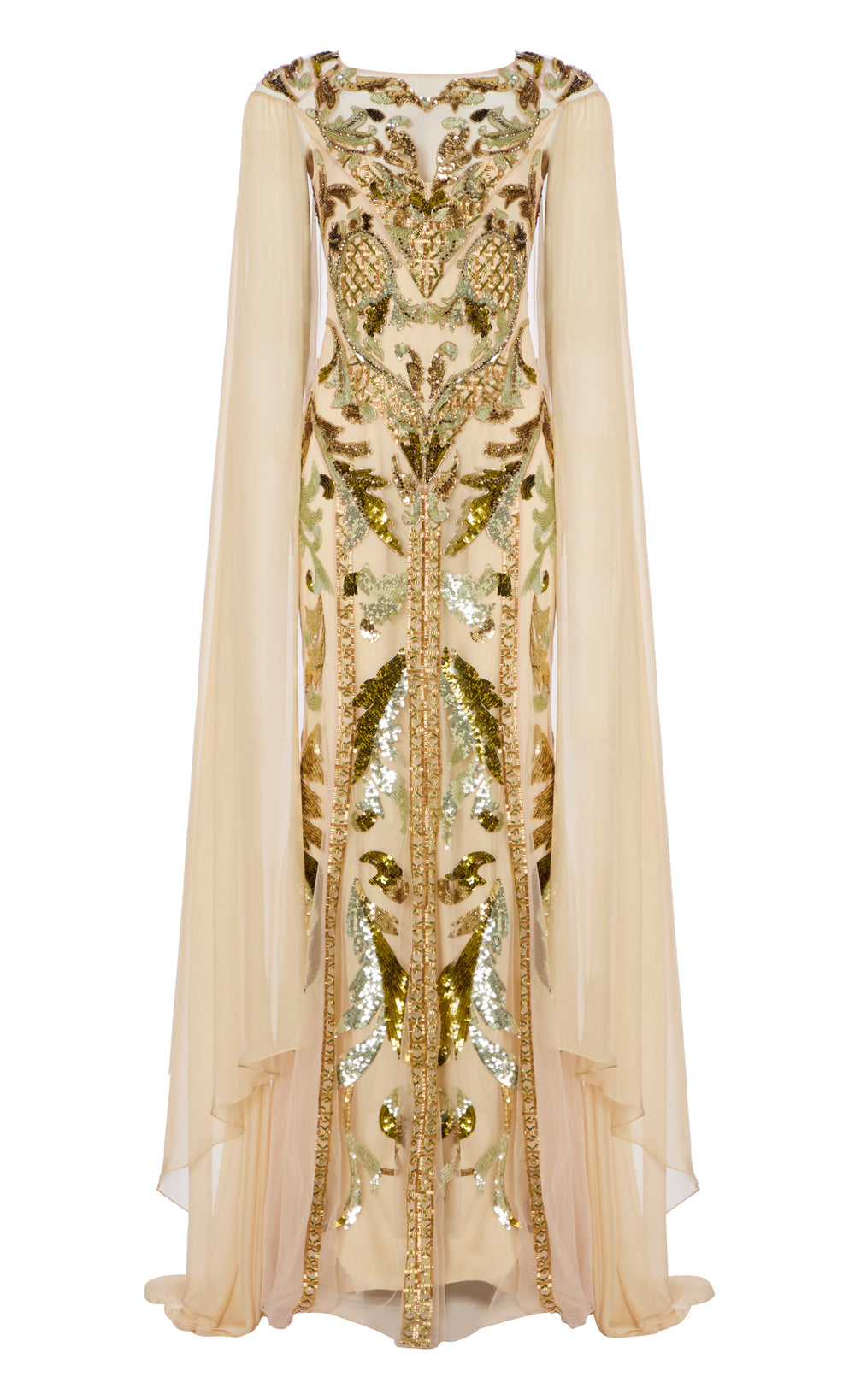 Novella Cape Gown - Gold