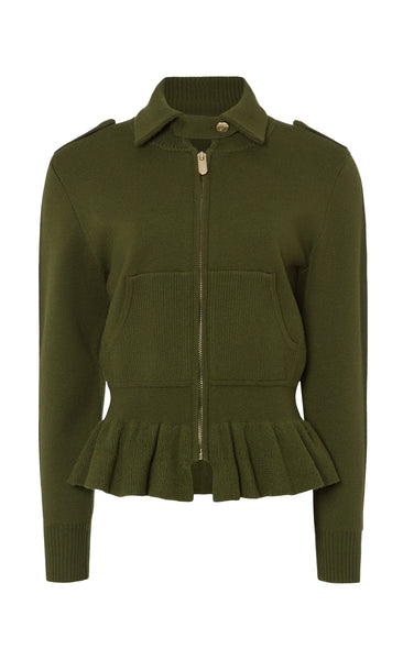 Napoleon Jacket - Pine Green | Knitwear | Temperley London