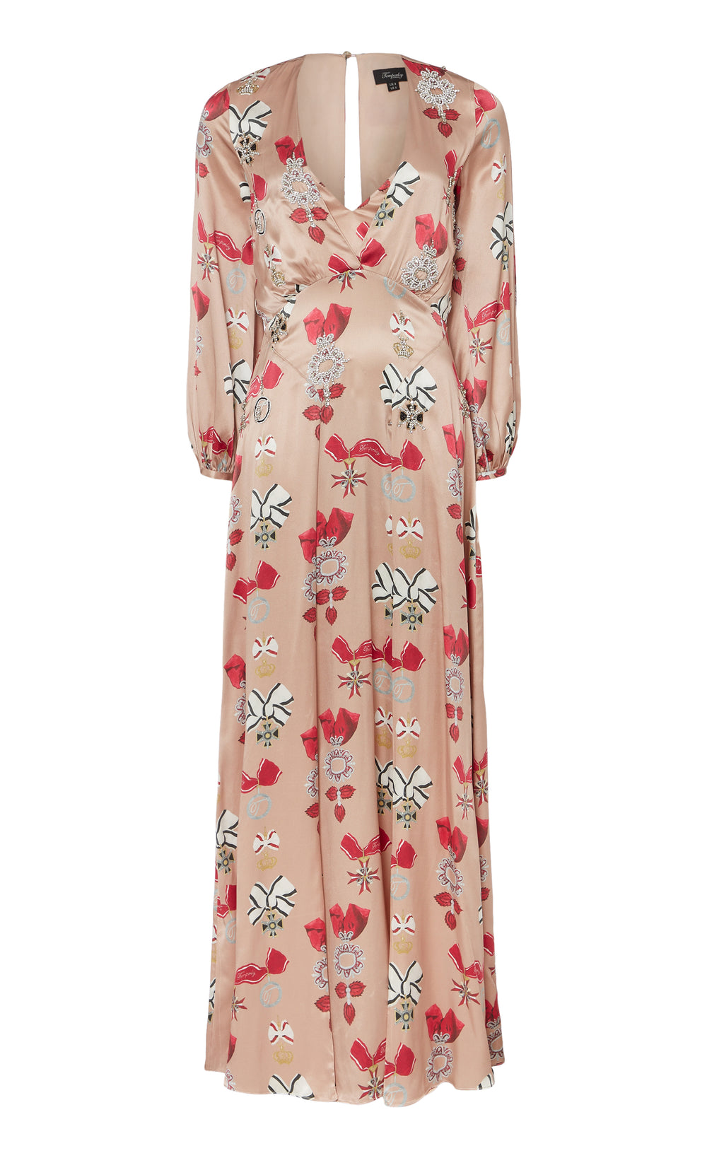Reina Sleeved Dress - Rosewood