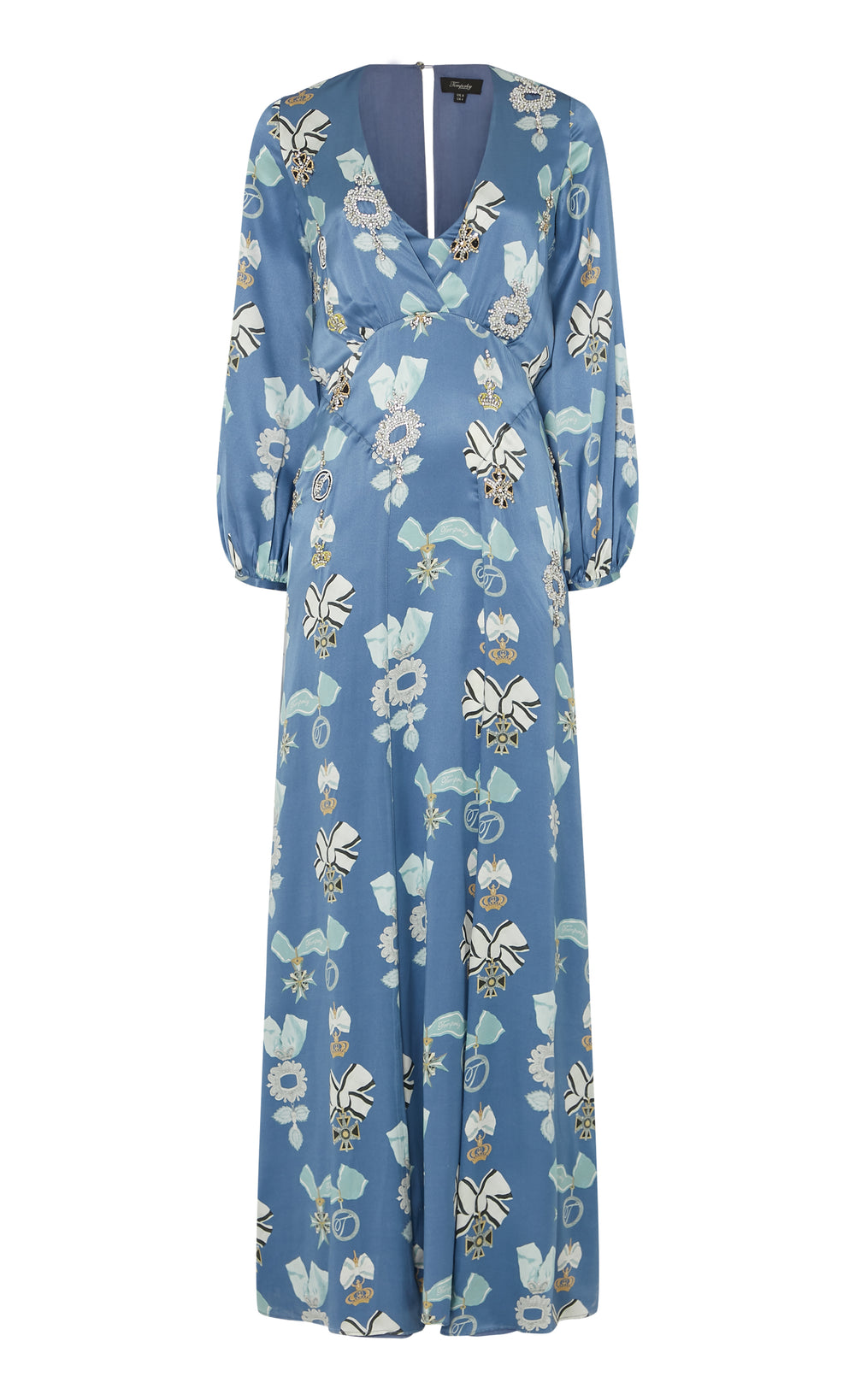 Reina Sleeved Dress - Harbour Blue