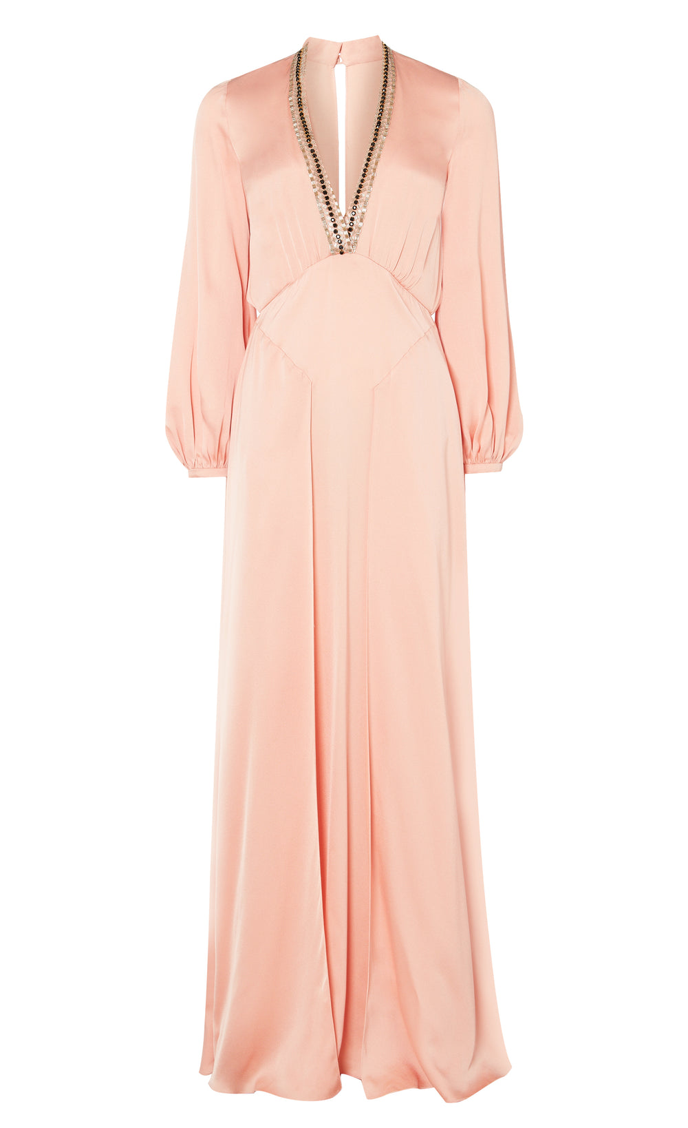 Nina Sleeved Gown - Tuscan Peach