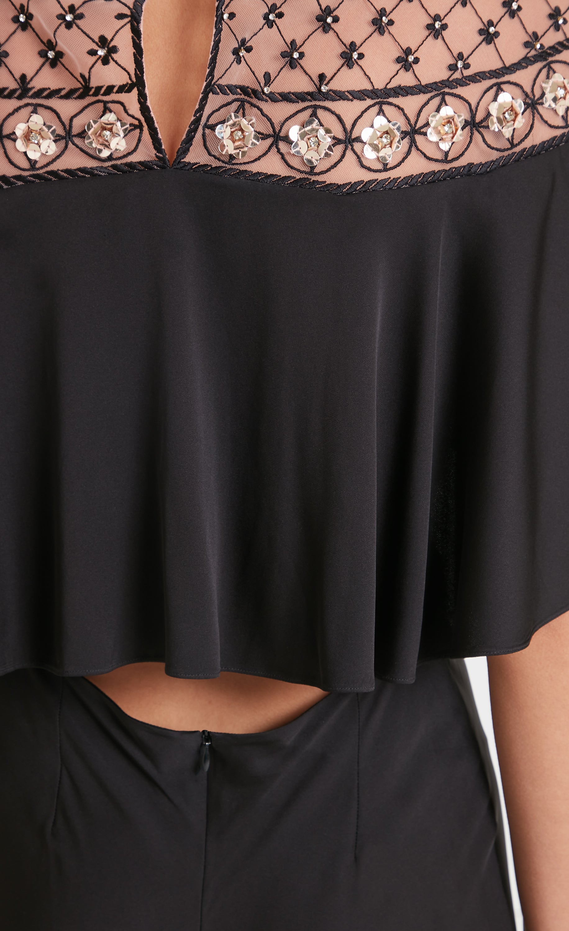 Marie Cape Dress - Black