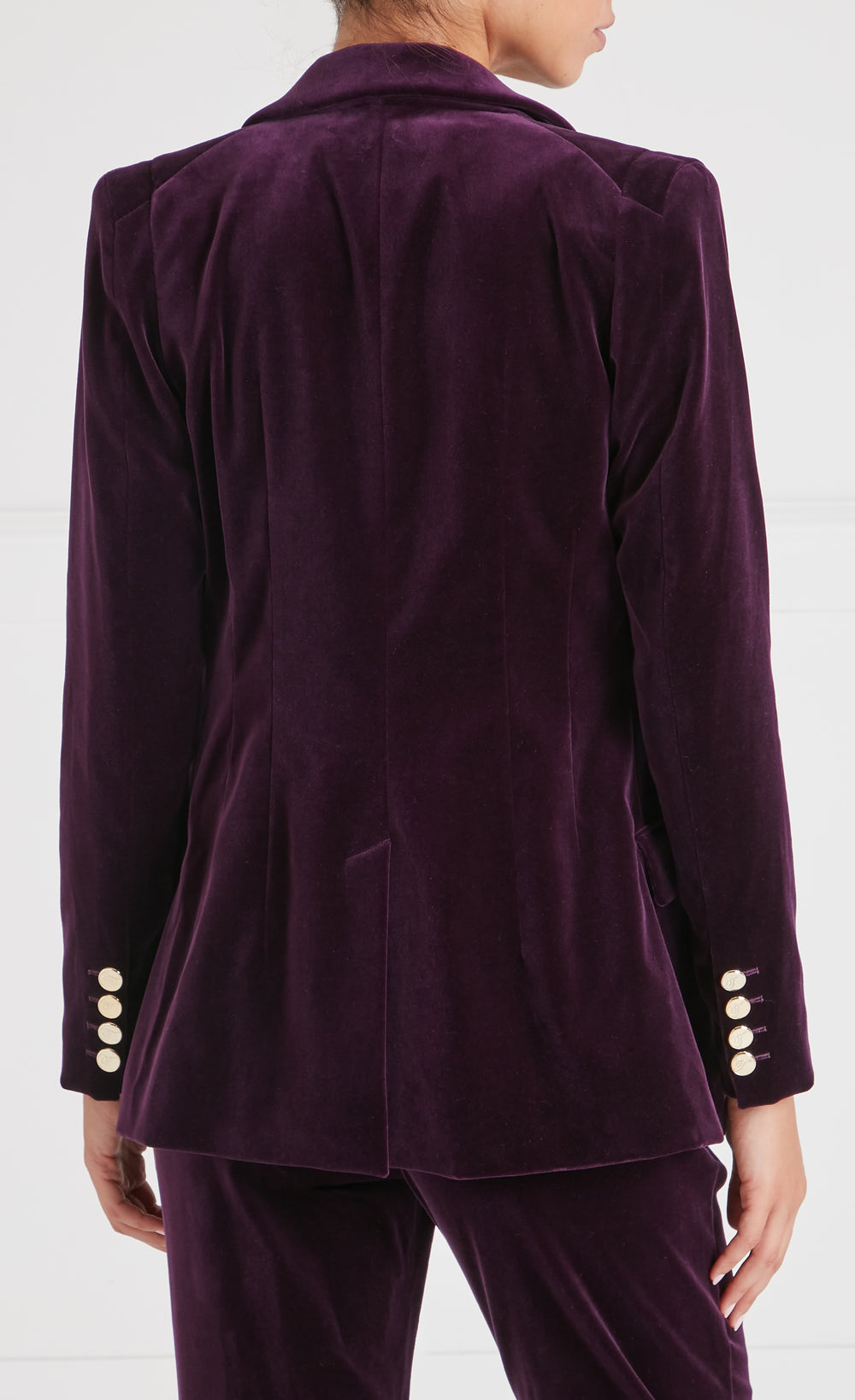 Clove Velvet Jacket - Dark Amethyst