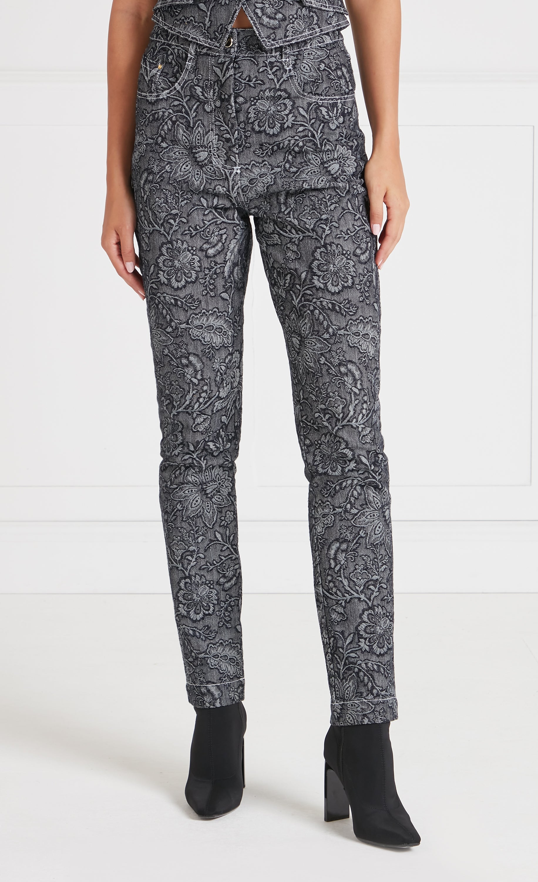 Francis Denim Trousers - Washed Black