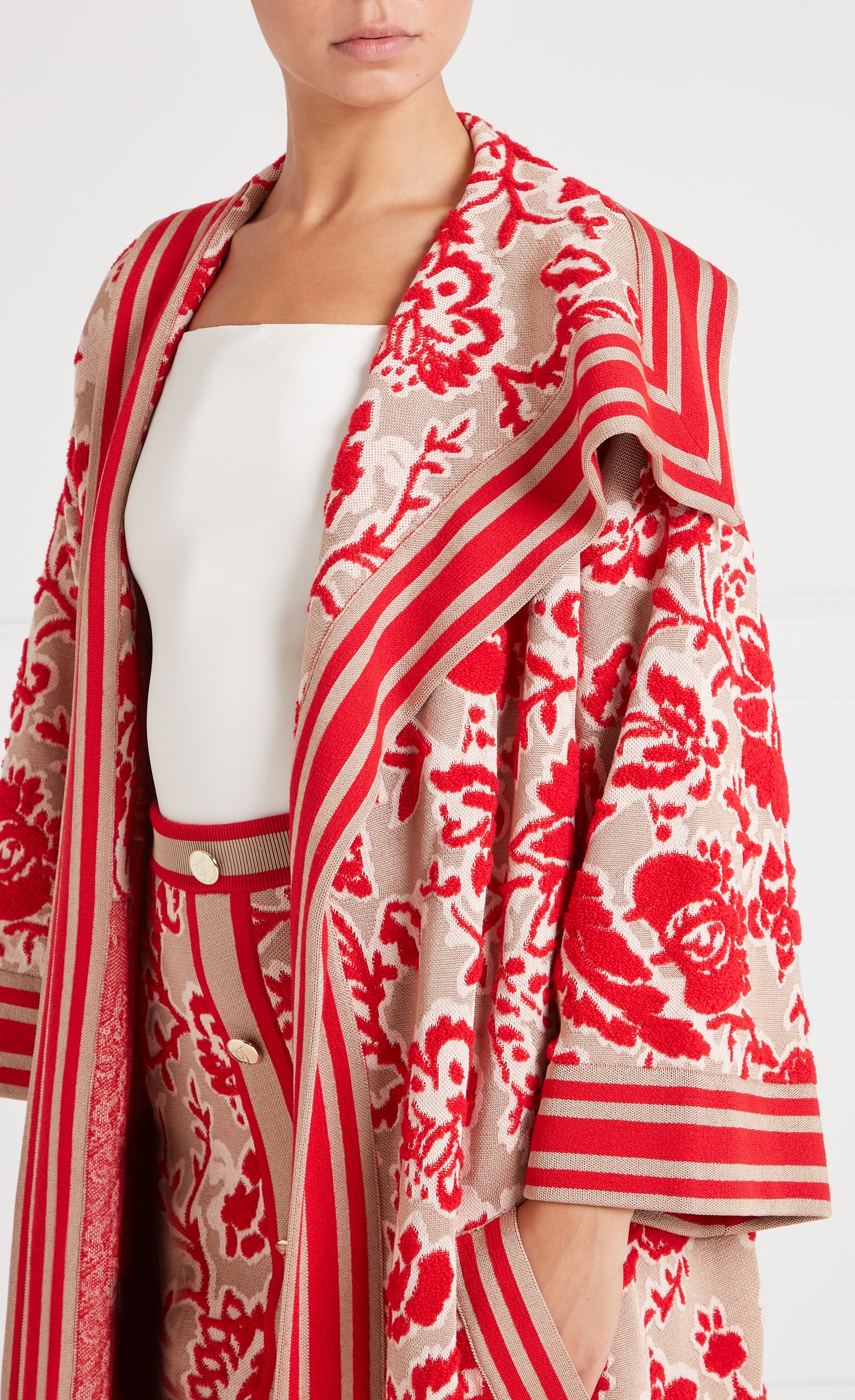 Francis Knit Cape - Oatmeal Mix