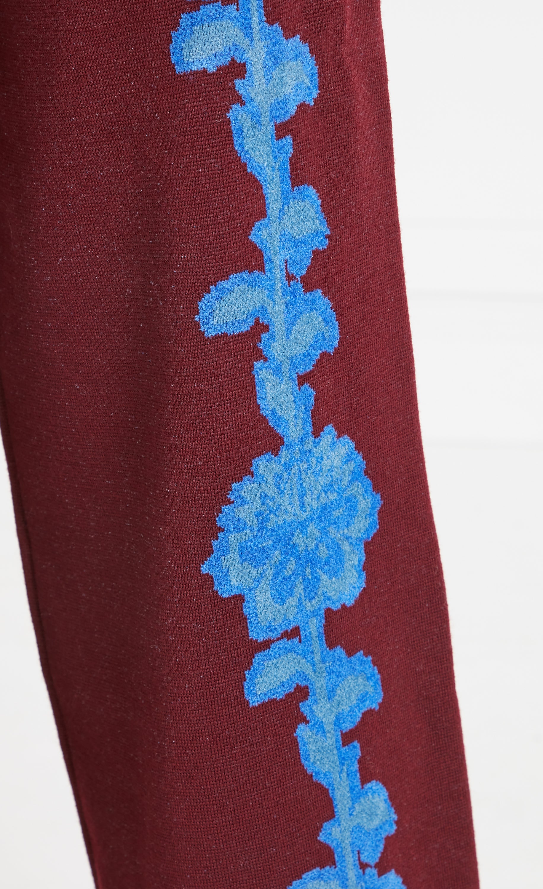 Floral Knit Trousers - Dark Amethyst