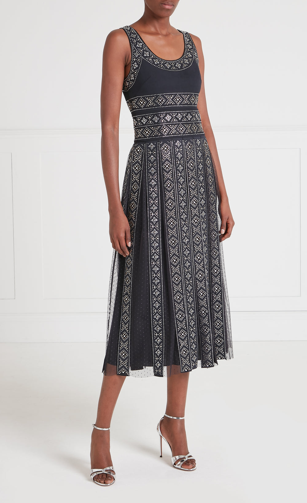 Gallantry Midi Dress - Black