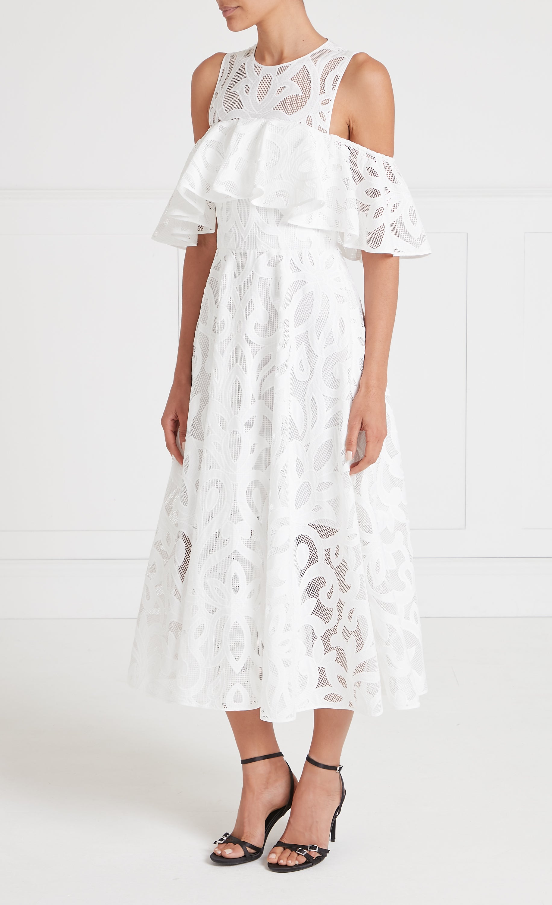 Louis Off Shoulder Dress - White