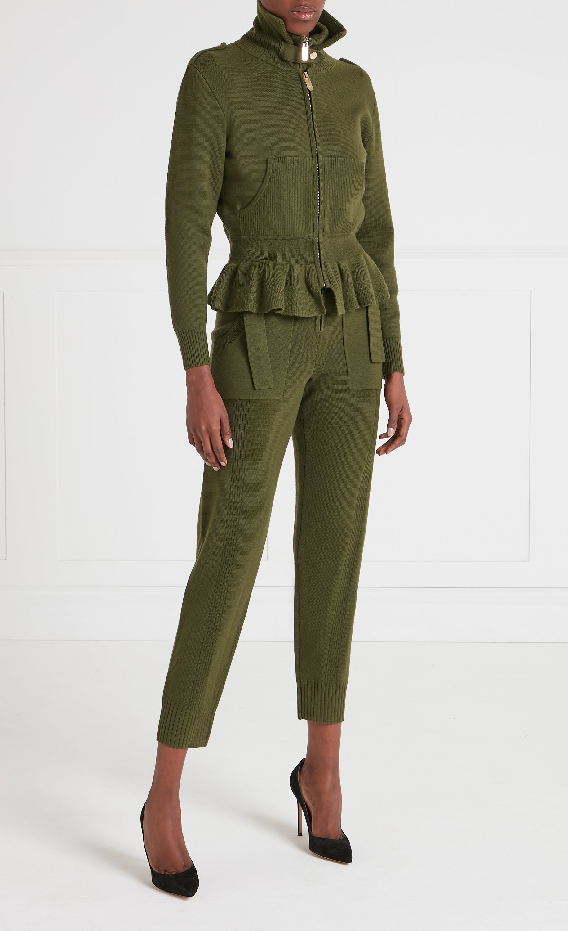 Napoleon Jacket - Pine Green | Knitwear | Temperley London