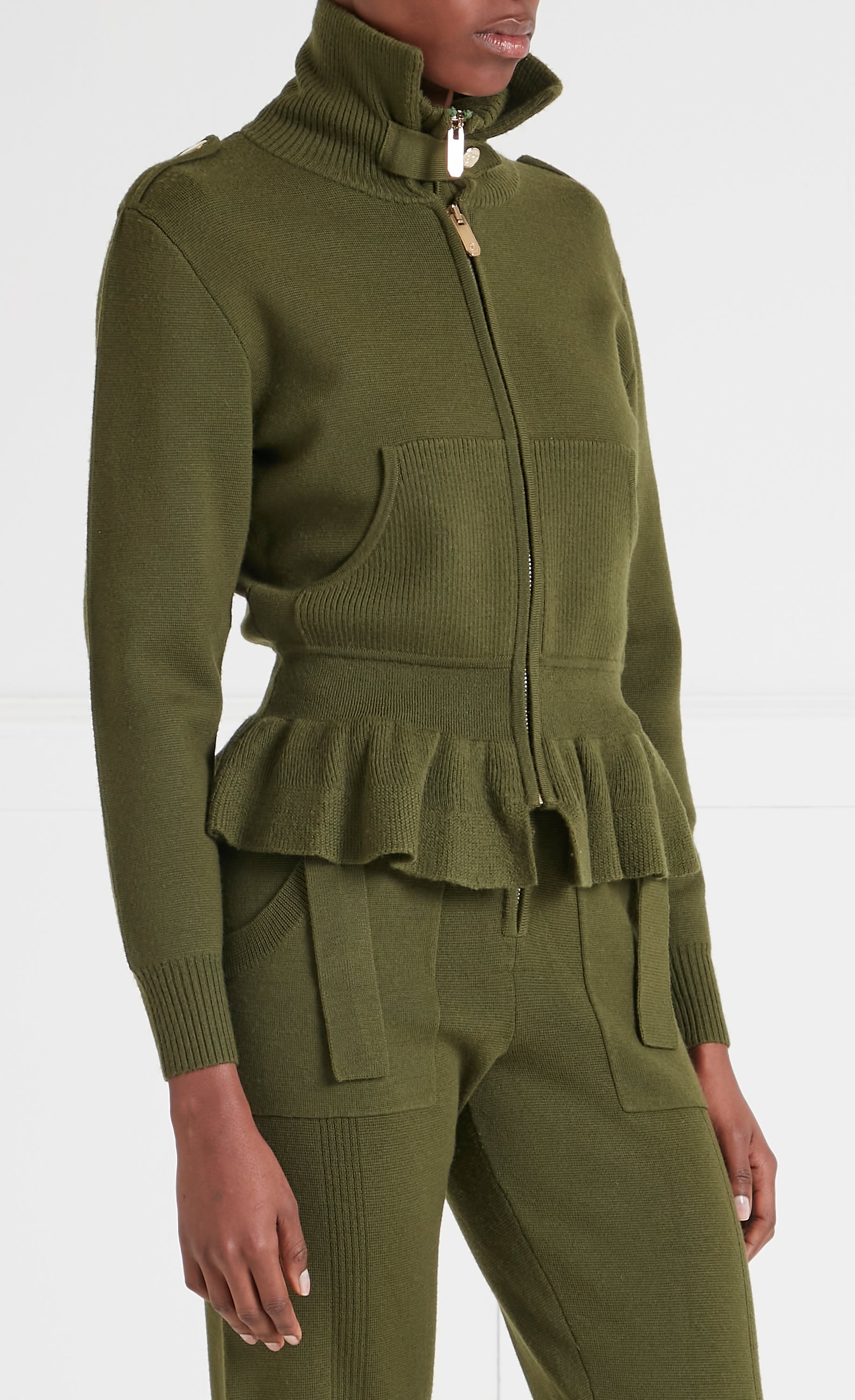 Napoleon Jacket - Pine Green | Knitwear | Temperley London