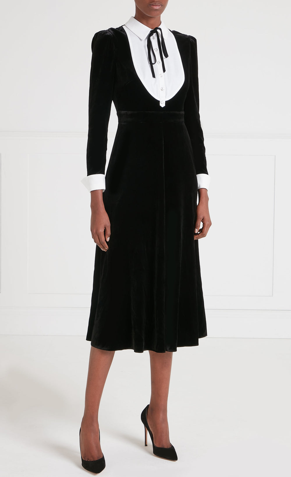 Pompidou Sleeved Dress - Black