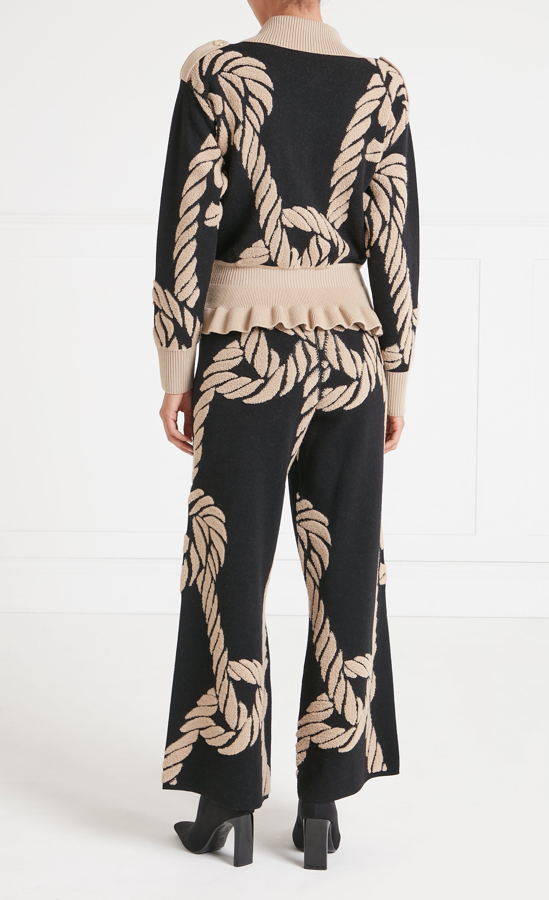 Rope Knit Trousers - Black