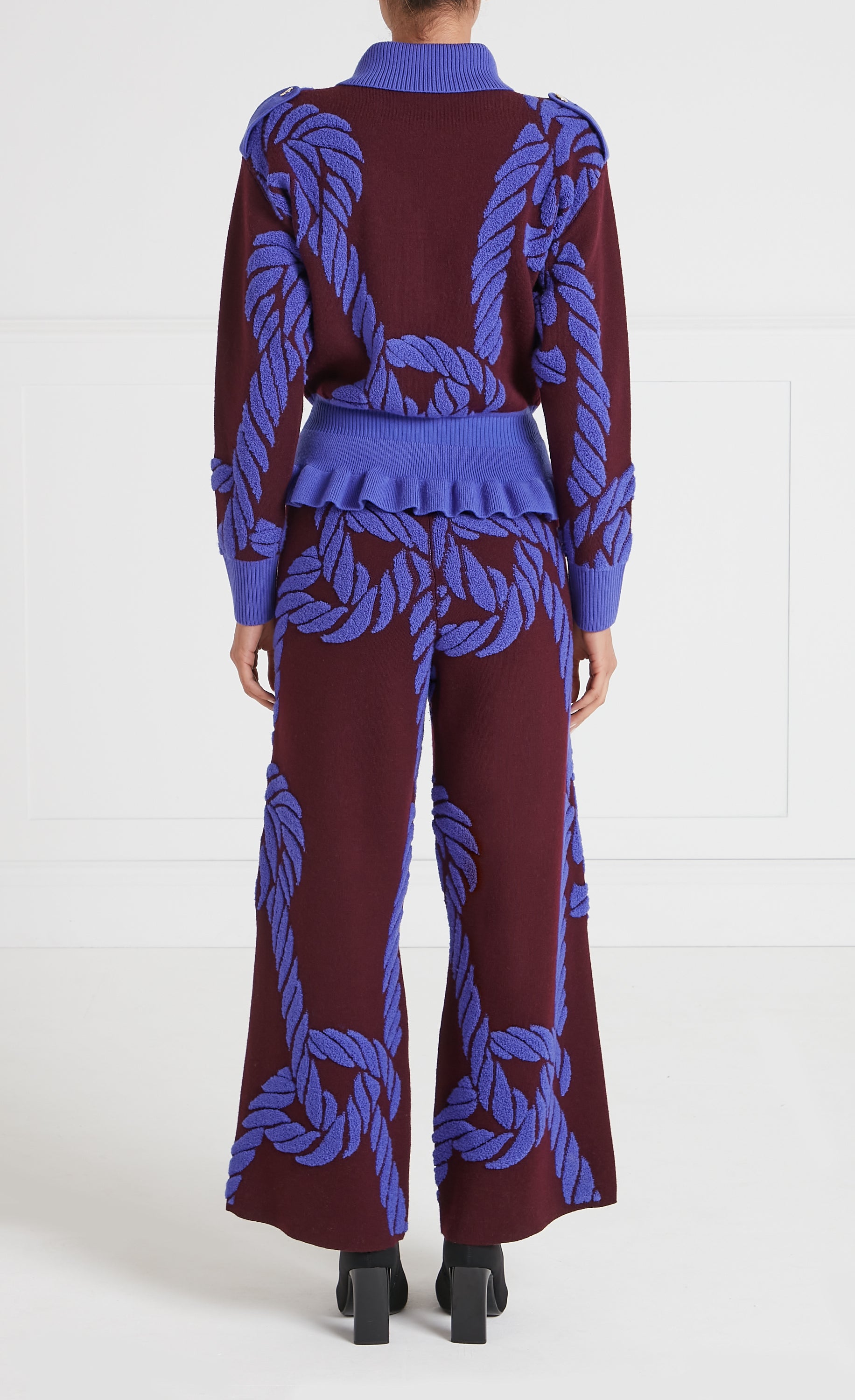 Rope Knit Trousers - Merlot