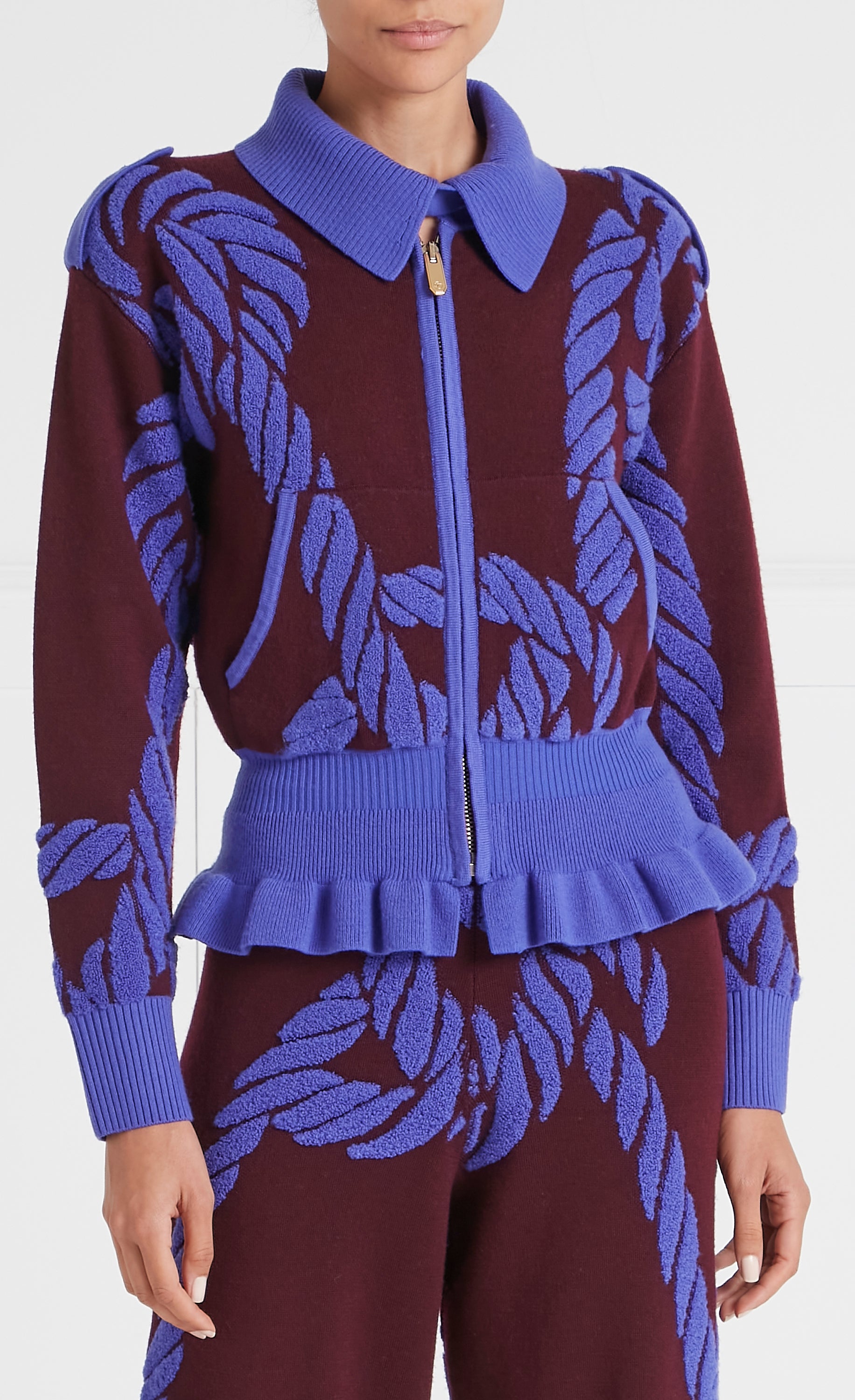 Rope Knit Jacket - Merlot