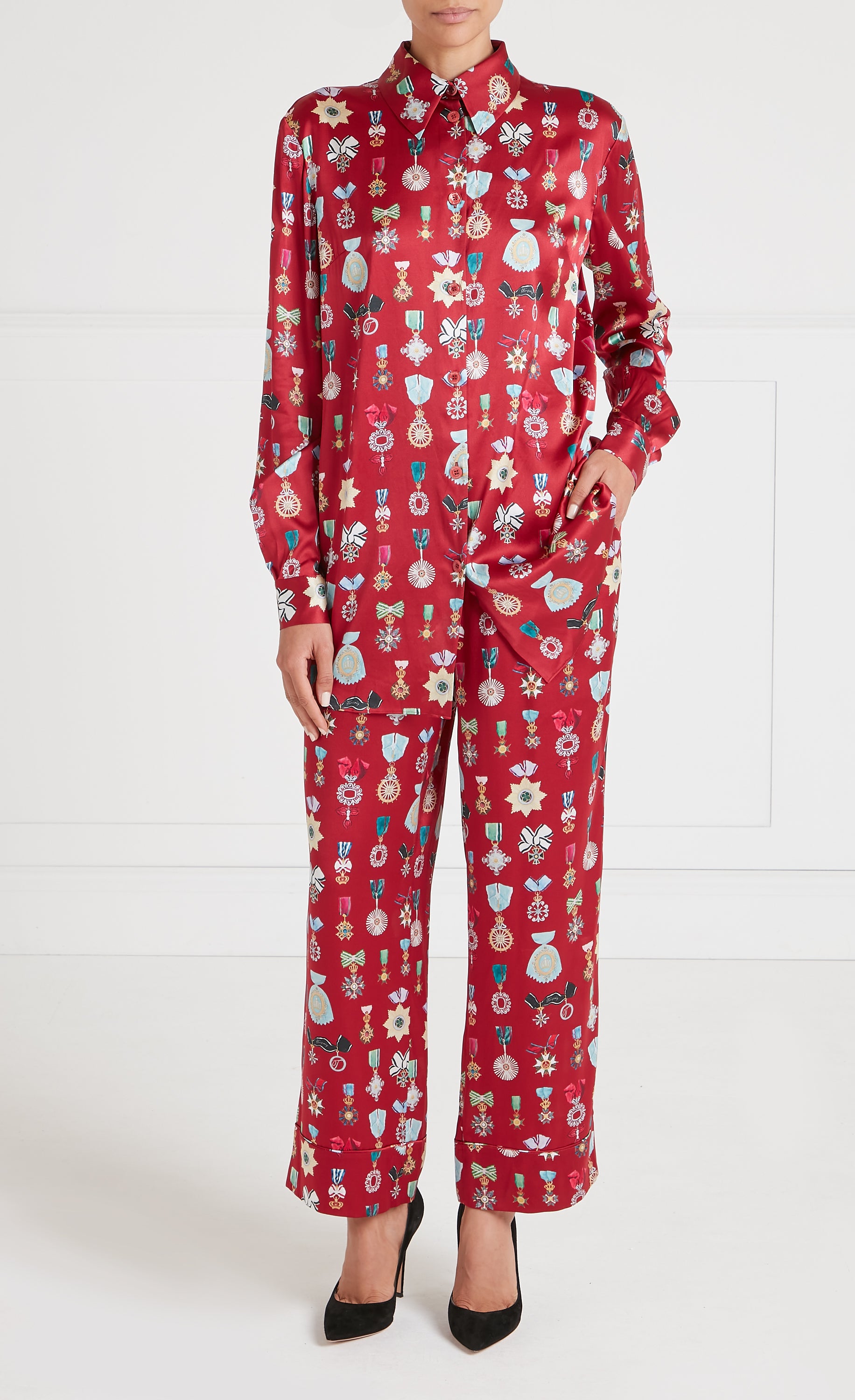 Gloriette Trousers - Crimson