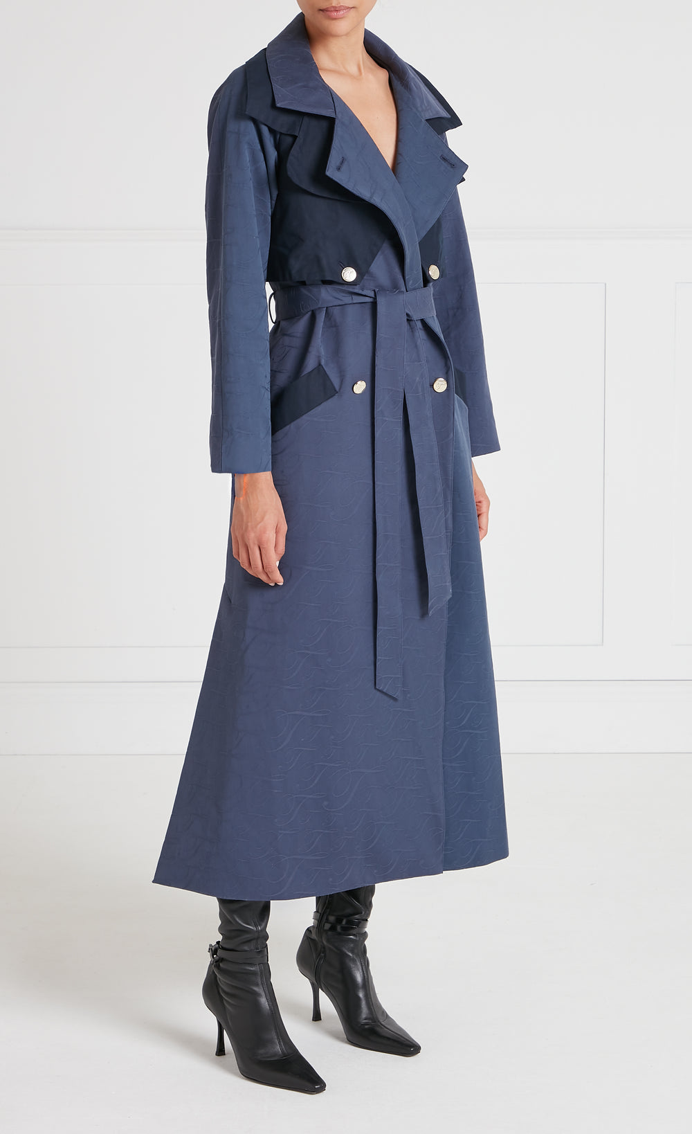 Victory Trench Coat - Sea Blue