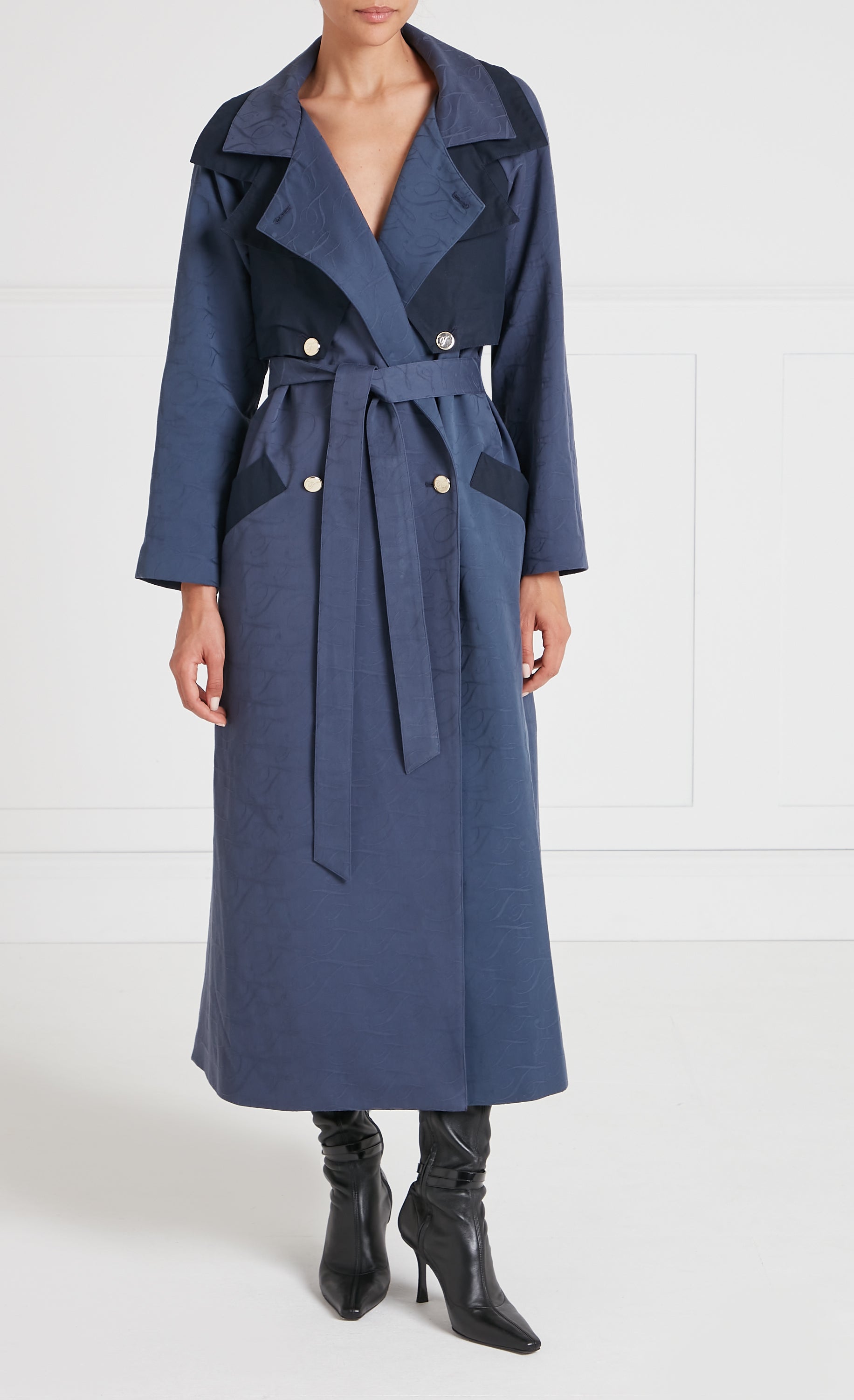 Victory Trench Coat - Sea Blue