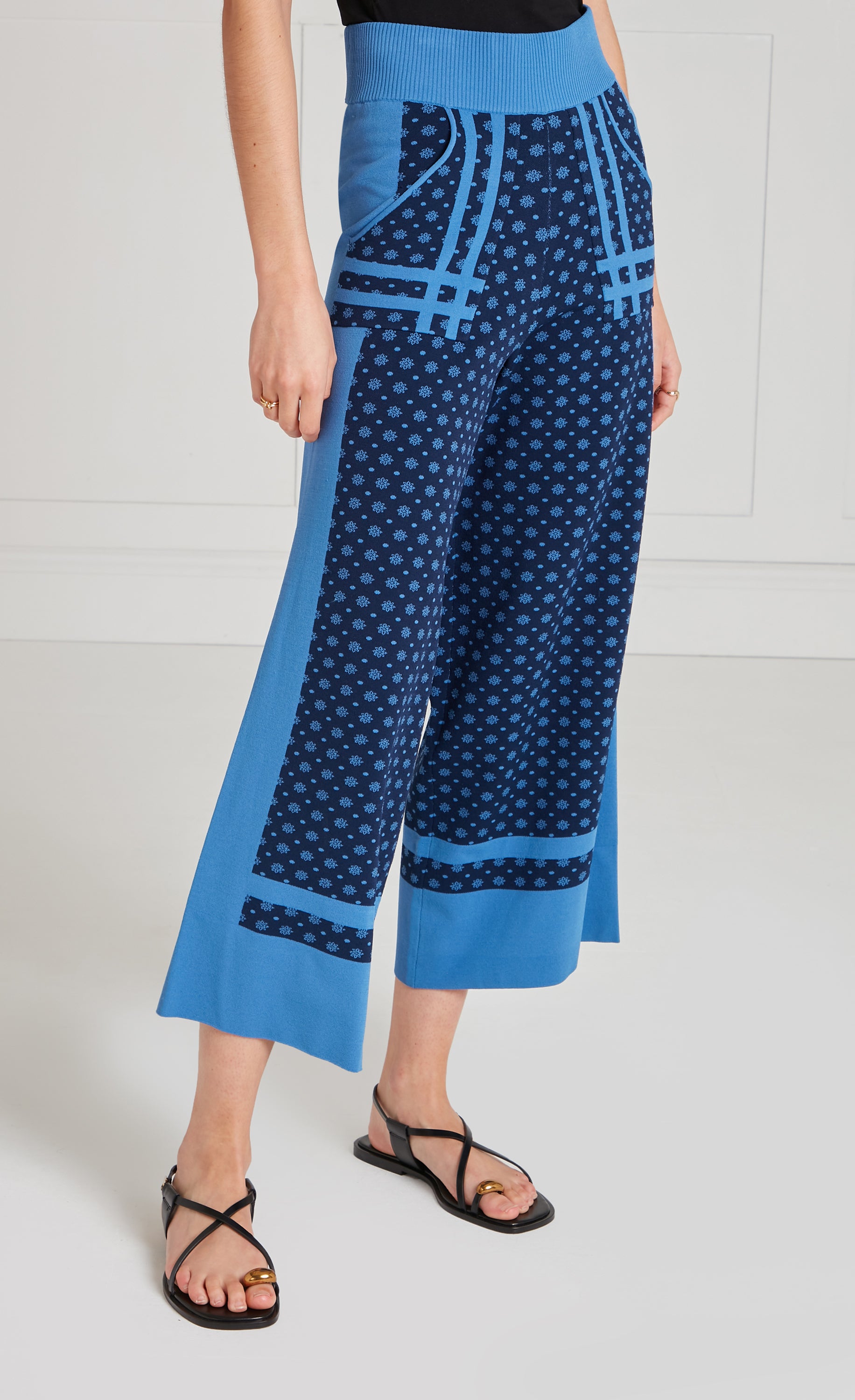 Ditzie Knit Trousers - Twilight