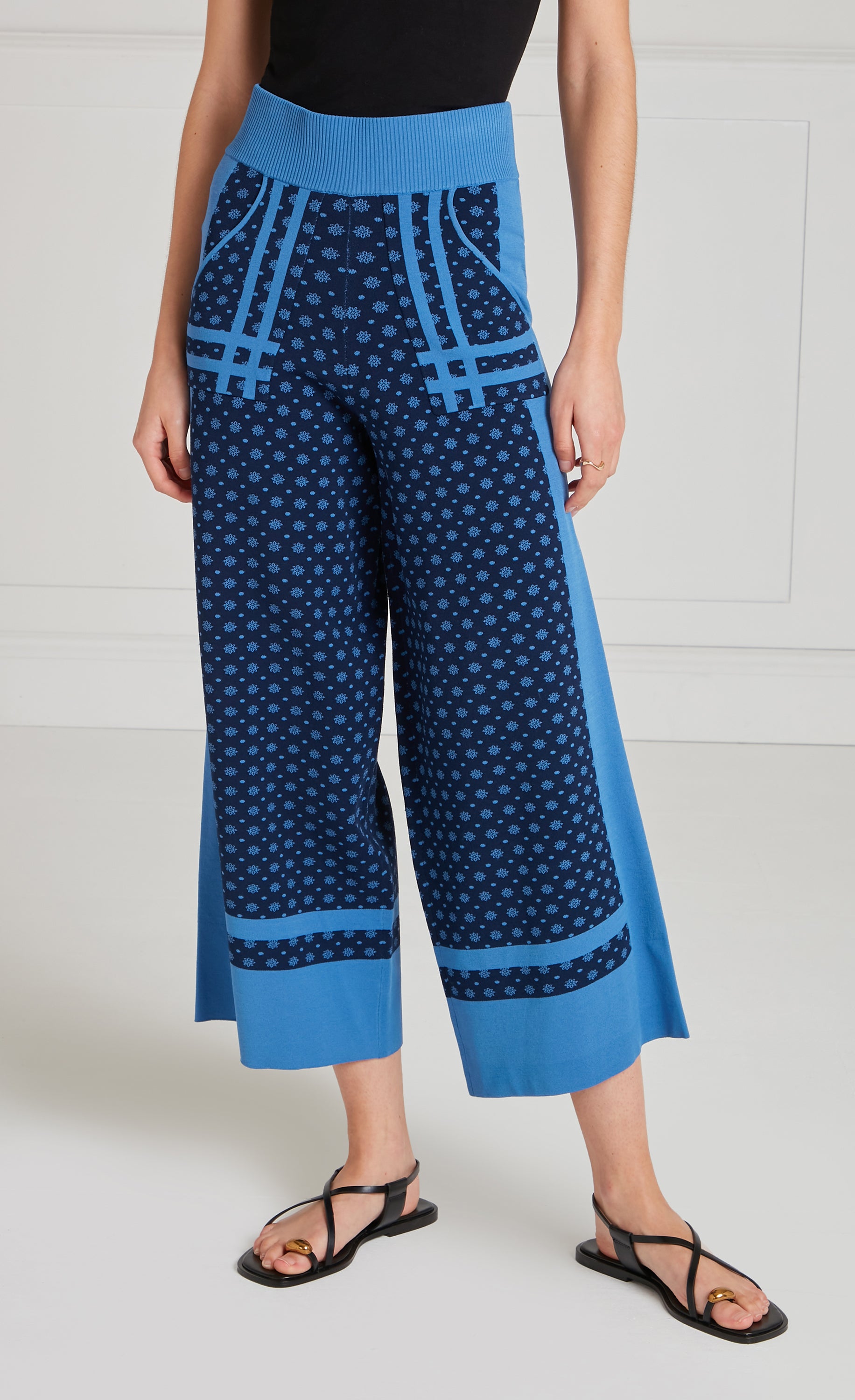 Ditzie Knit Trousers - Twilight