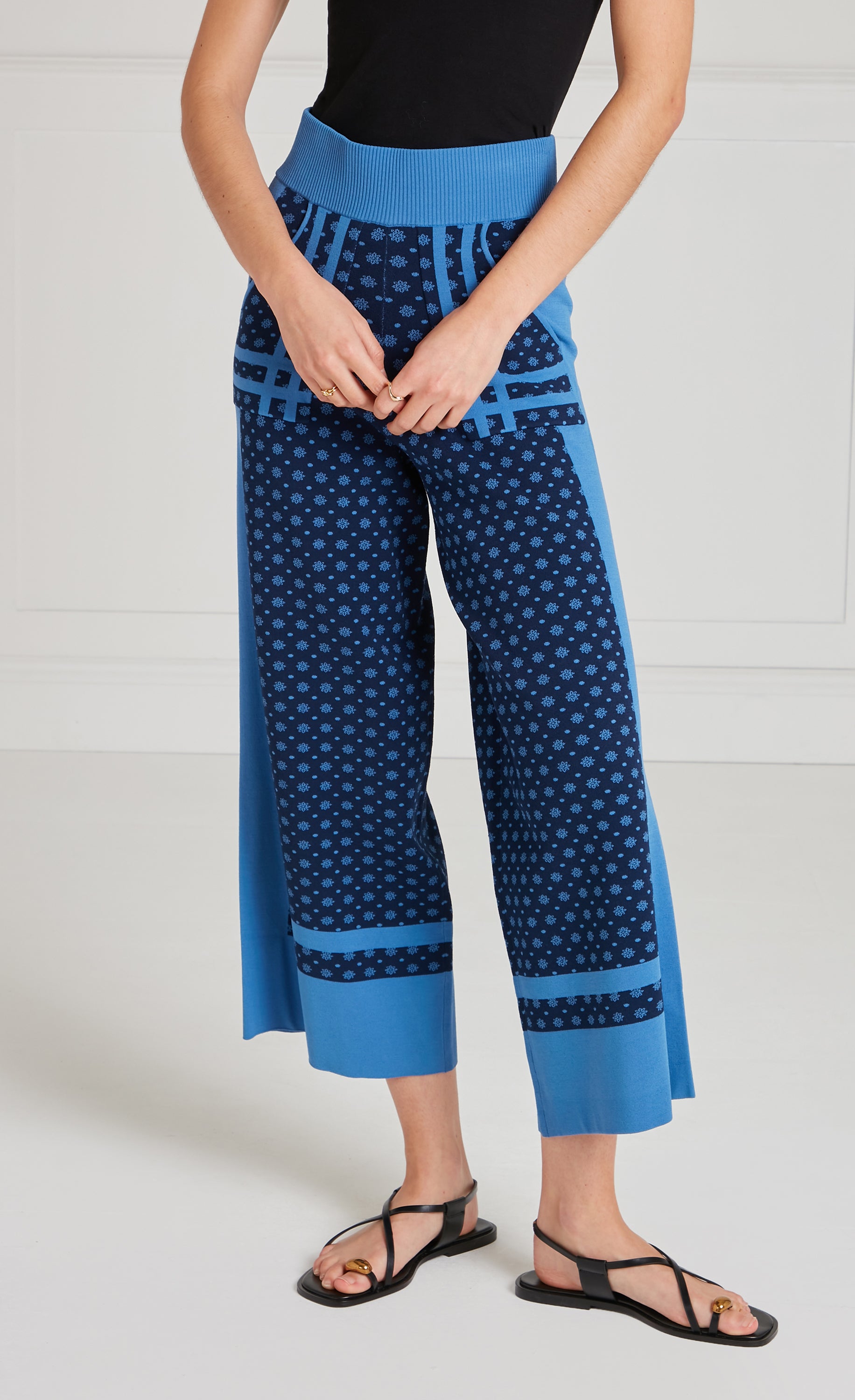 Ditzie Knit Trousers - Twilight