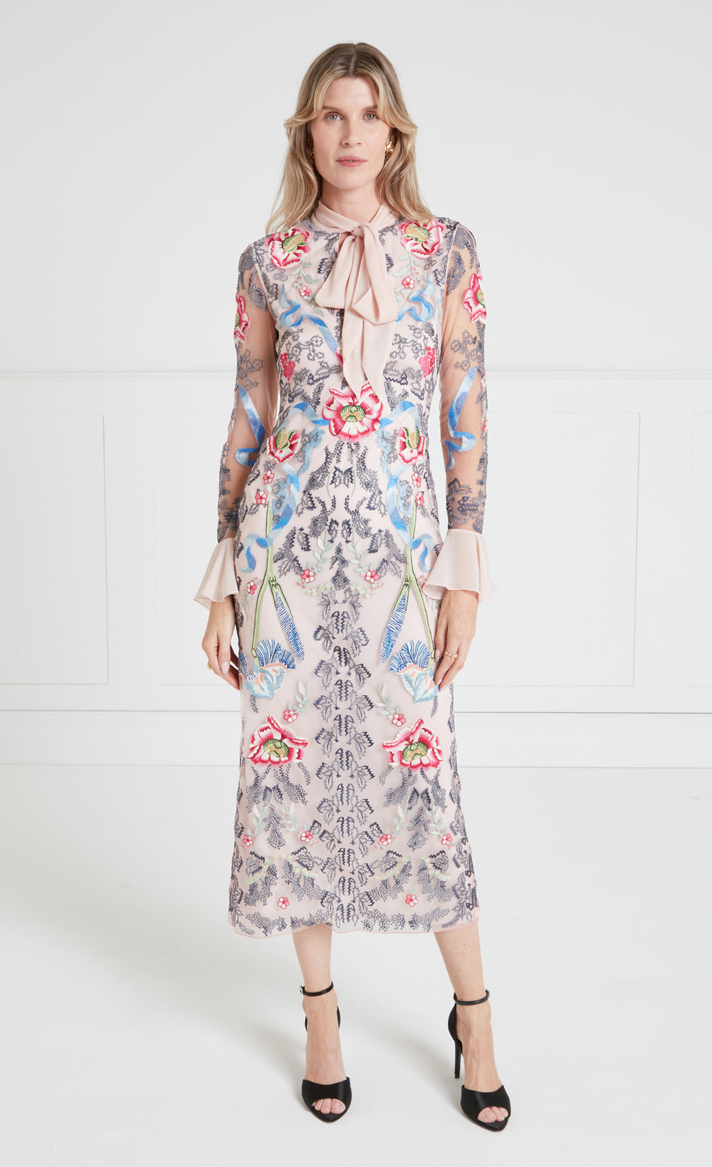 Bilbao Tie Dress - Rosewater