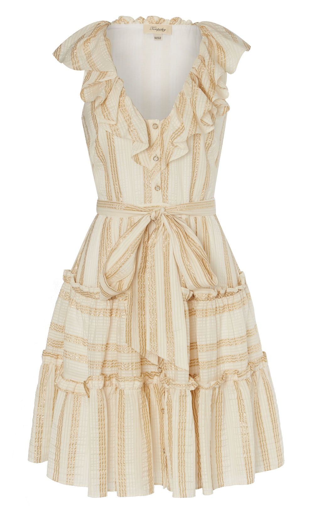 Benoto Mini Dress - Cream/Gold