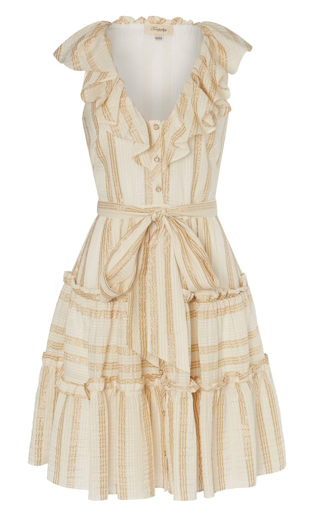 Benoto Mini Dress - Cream/Gold