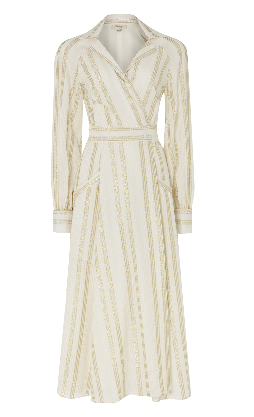 Benoto Wrap Dress - Cream/Gold