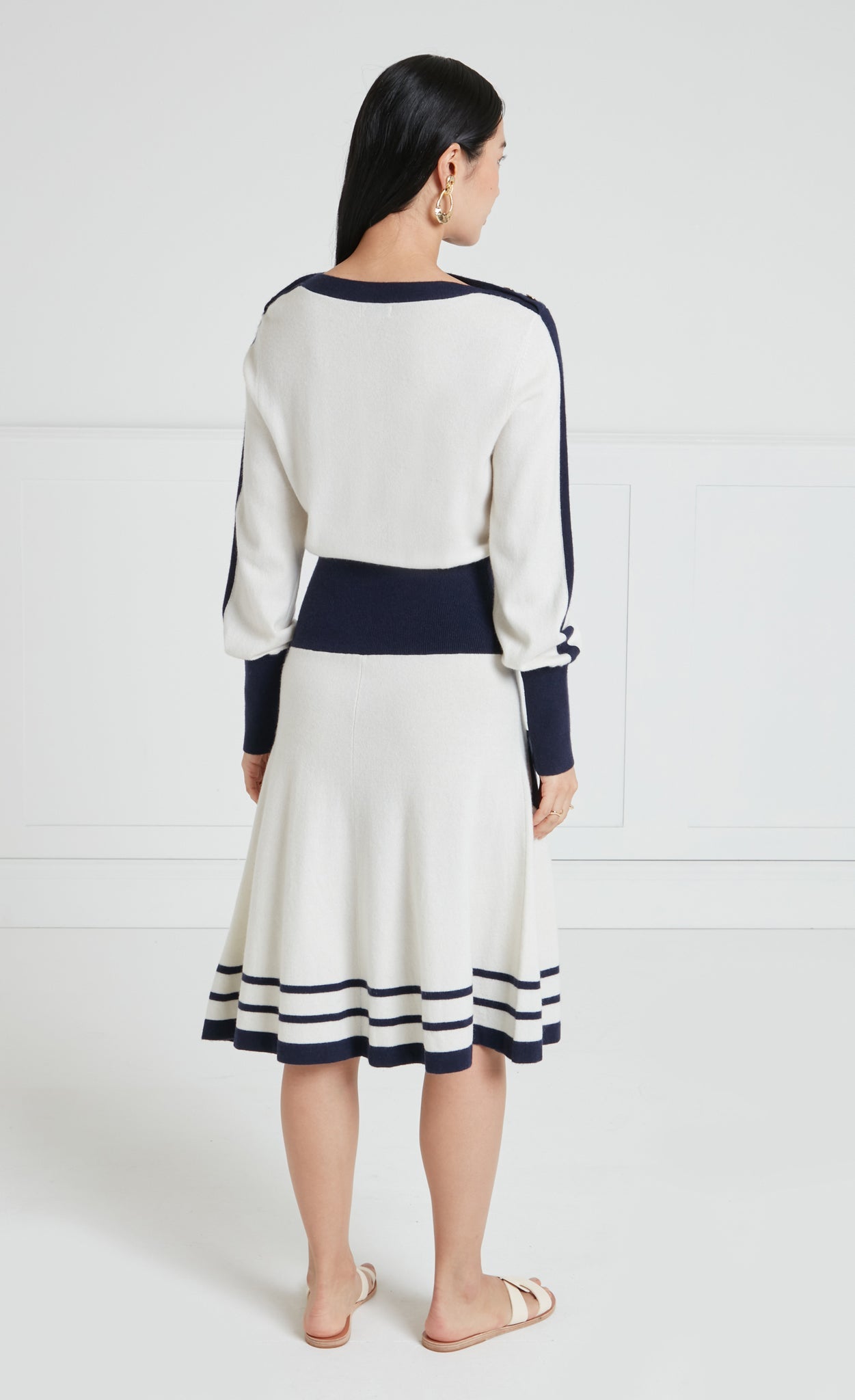 Bretton Knit Dress - Navy/Ivory | Dresses & Jumpsuits | Temperley London Temperley London (INT) Bretton Knit Dress - Navy/Ivory | Dresses & Jumpsuits | Temperley London Temperley London (INT)