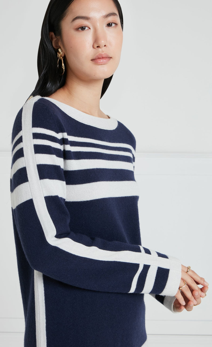 Breton Knit Dress 433 Evening Blue