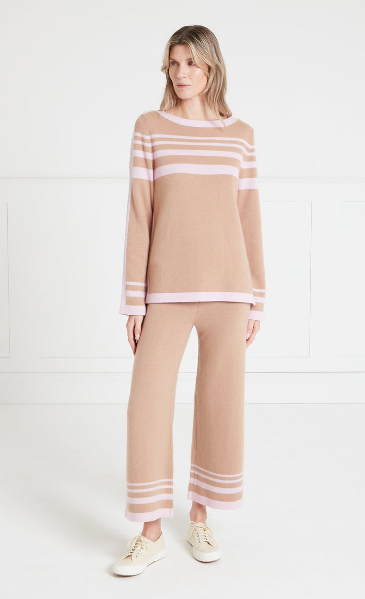 Bretton Knit Dress - Pink/Camel