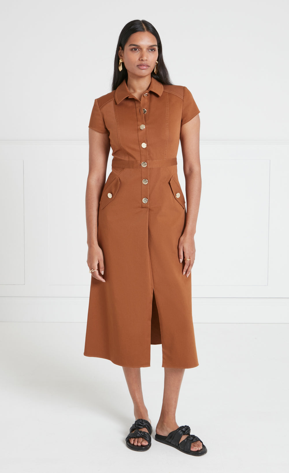 Castell Dress - Brown