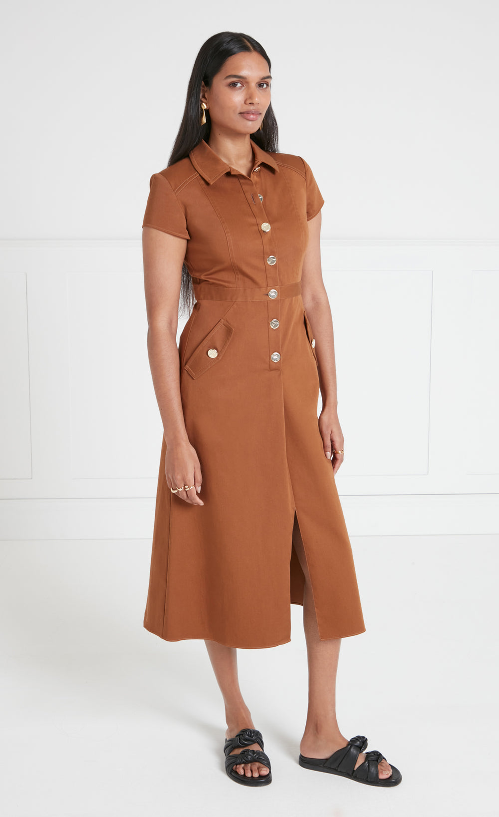 Castell Dress - Brown